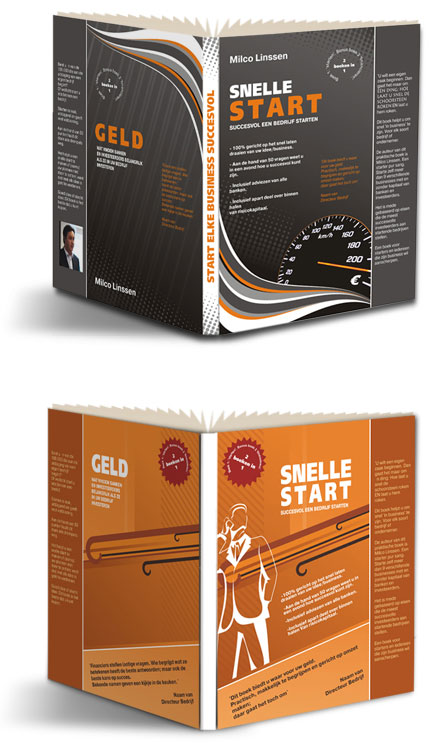 Creative book cover for business book 
in western modern lay-outs.