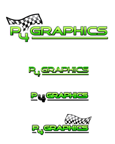 Creative logo in style of web2.0 for company working with graphics for racing teams 